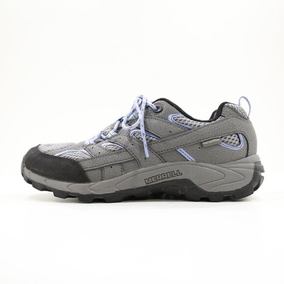 Merrell Moab-2 Gray Leather & Mesh Low Top Hiking Boots - Women's 6/Youth 4 - Picture 1 of 7